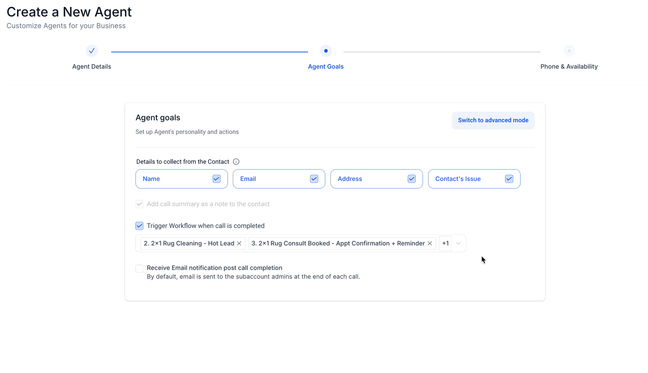 advanced mode agent ai