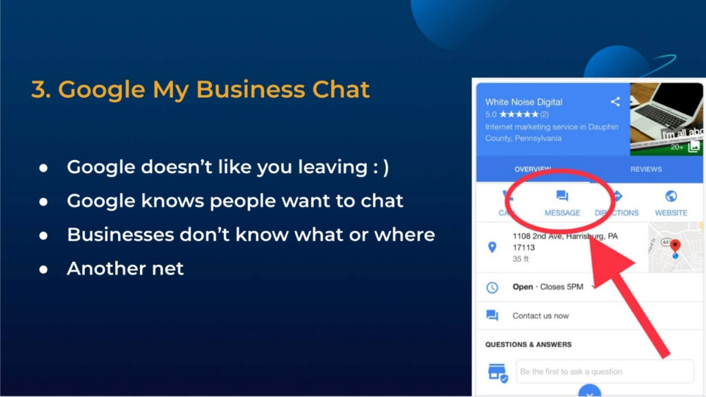 Google my business chat ghl