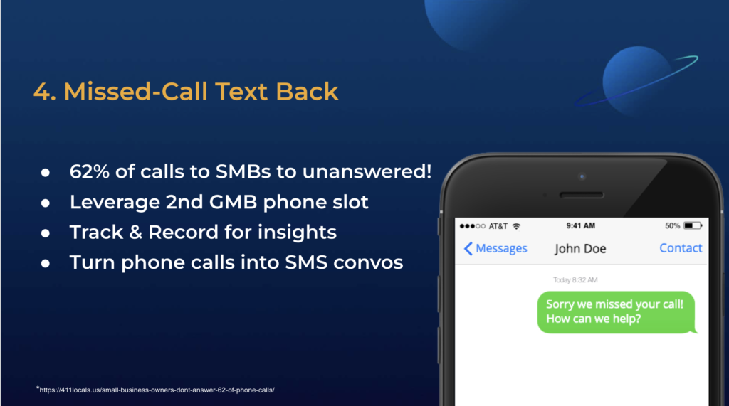 Missed-call text back