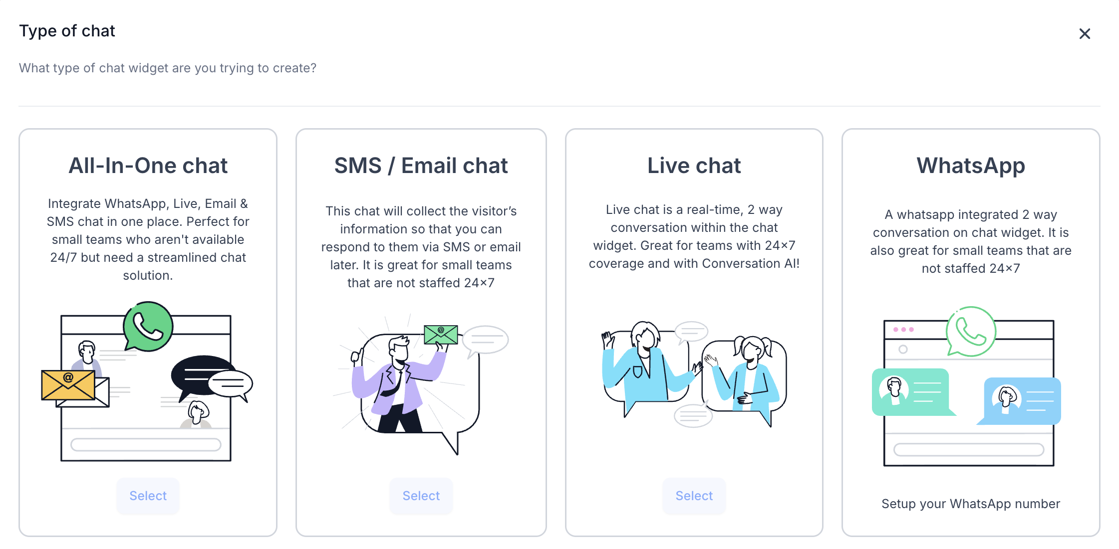 TYPES OF CHAT WIDGET GHL