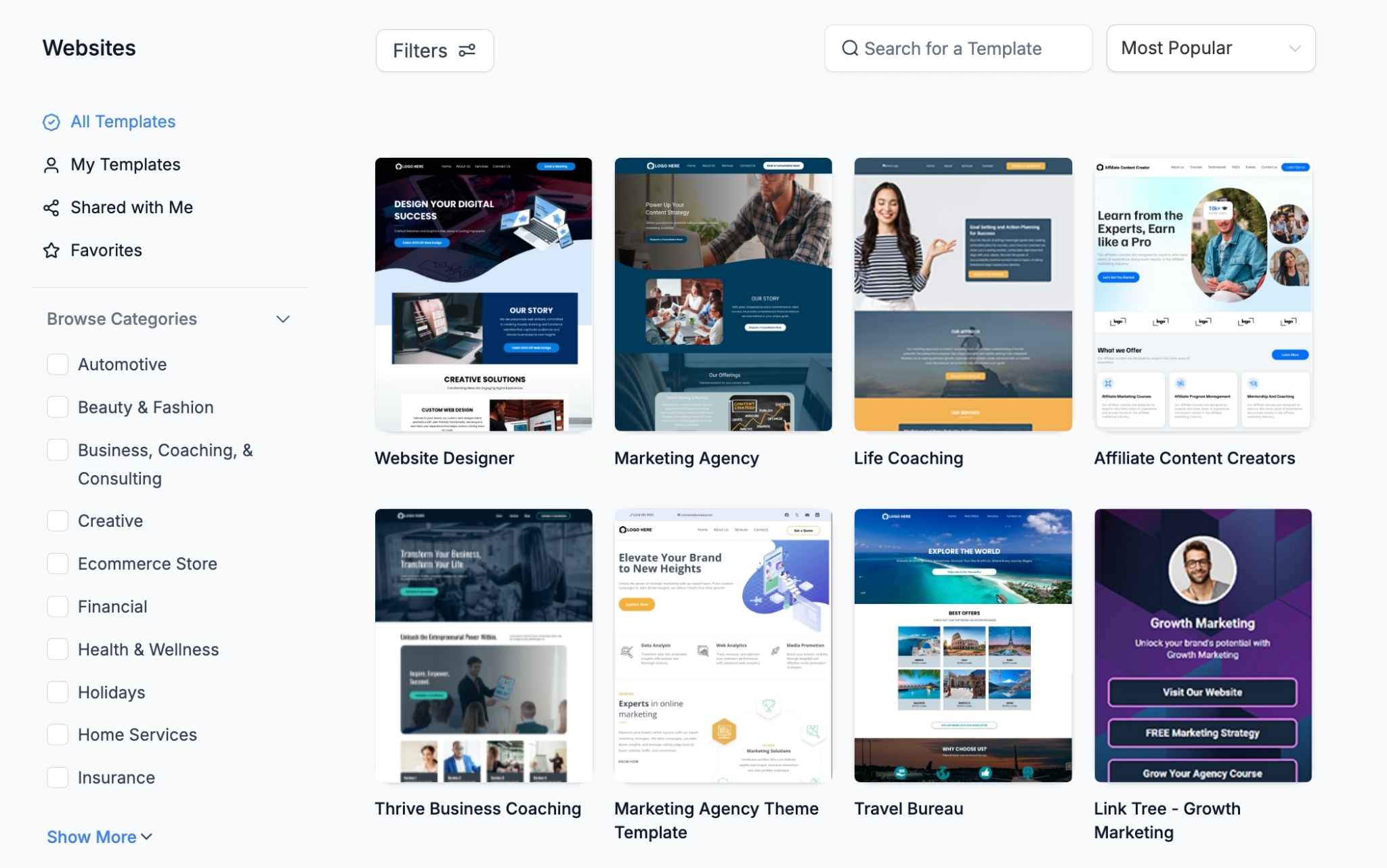 website in go high level